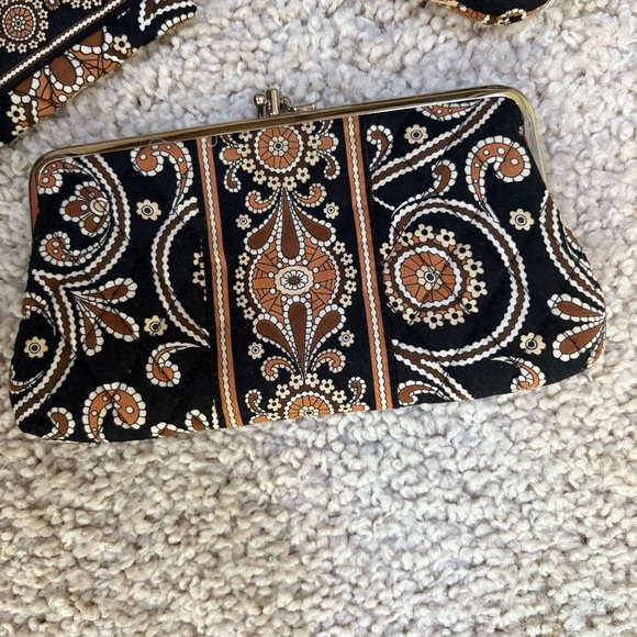3 Pc. Vera Bradley Double Kiss Lock Purse, Hard Eyeglass Case and Change Purse - Picture 2 of 9